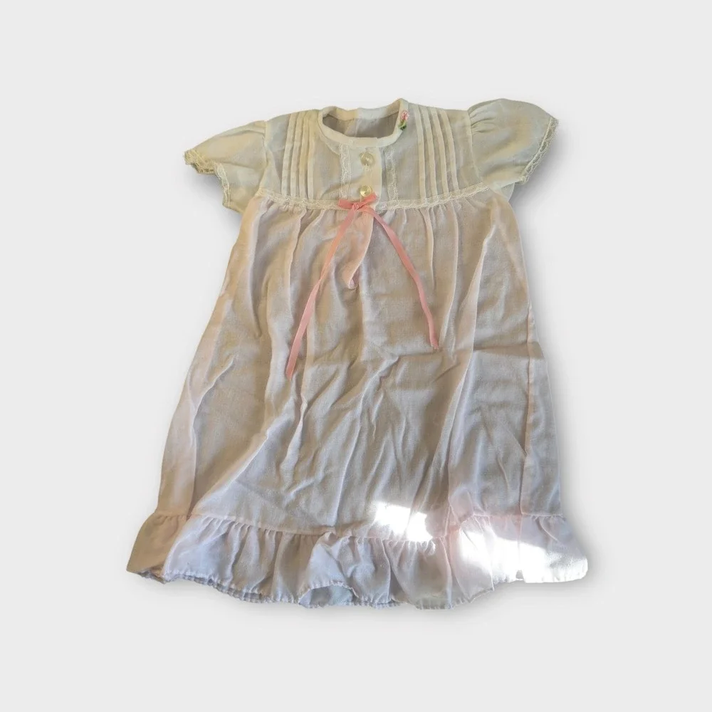 Vintage‎ Baby Toddler Girls Nightgowns Lot of 4, Lace, Floral, Cottagecore